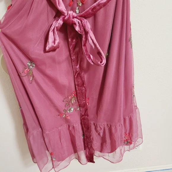 NWT Monsoon London Sabrina Embellished Midi Dress Pink - Picture 4 of 9